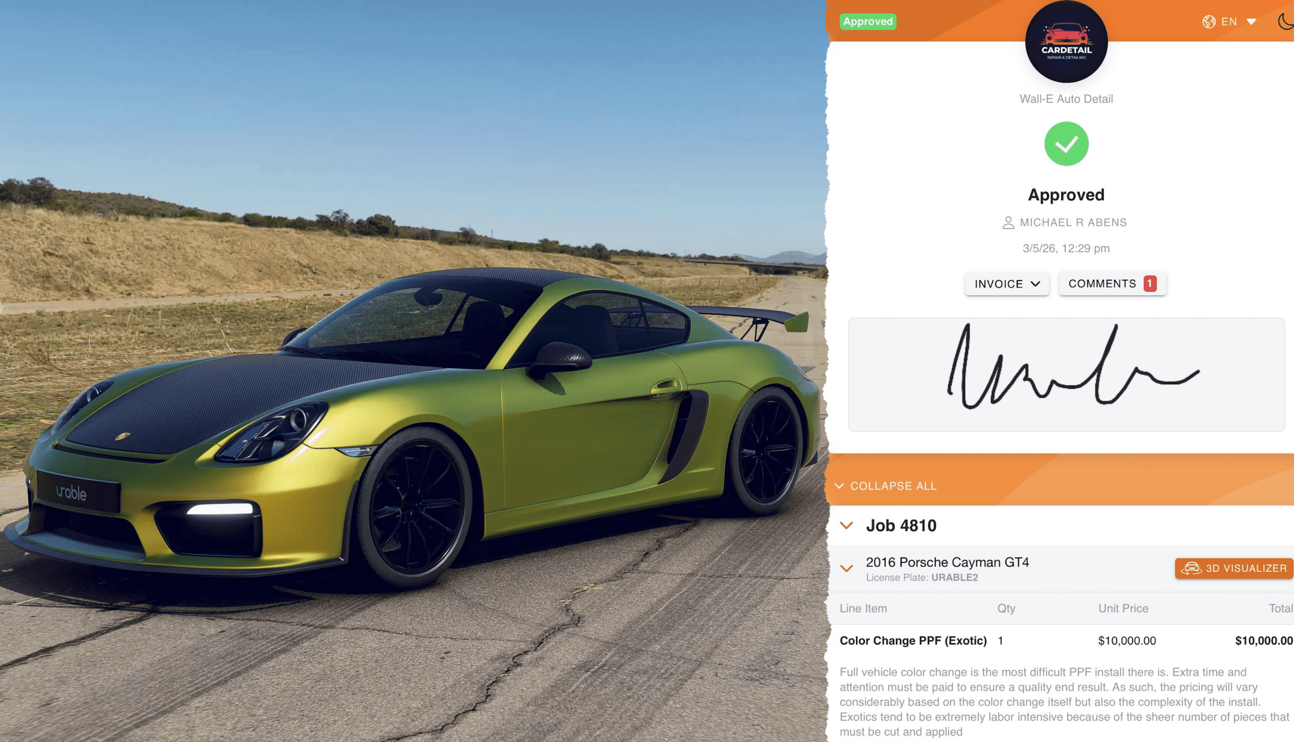 Urable approval workflow on mobile